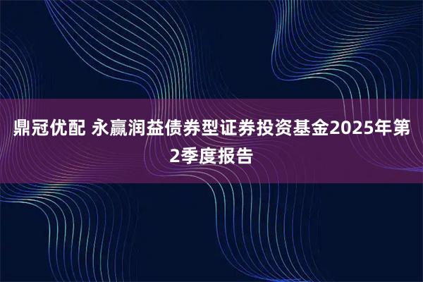鼎冠优配 永赢润益债券型证券投资基金2025年第2季度报告